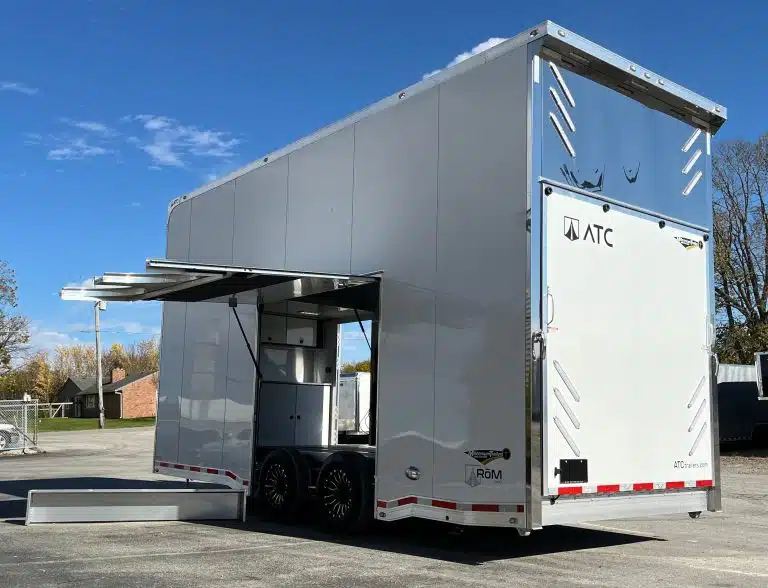 Enclosed ATC Car Trailer 2026 22ft. Aluminum Stacker ROM 900 w/14ft. Tiltable Lift 5264