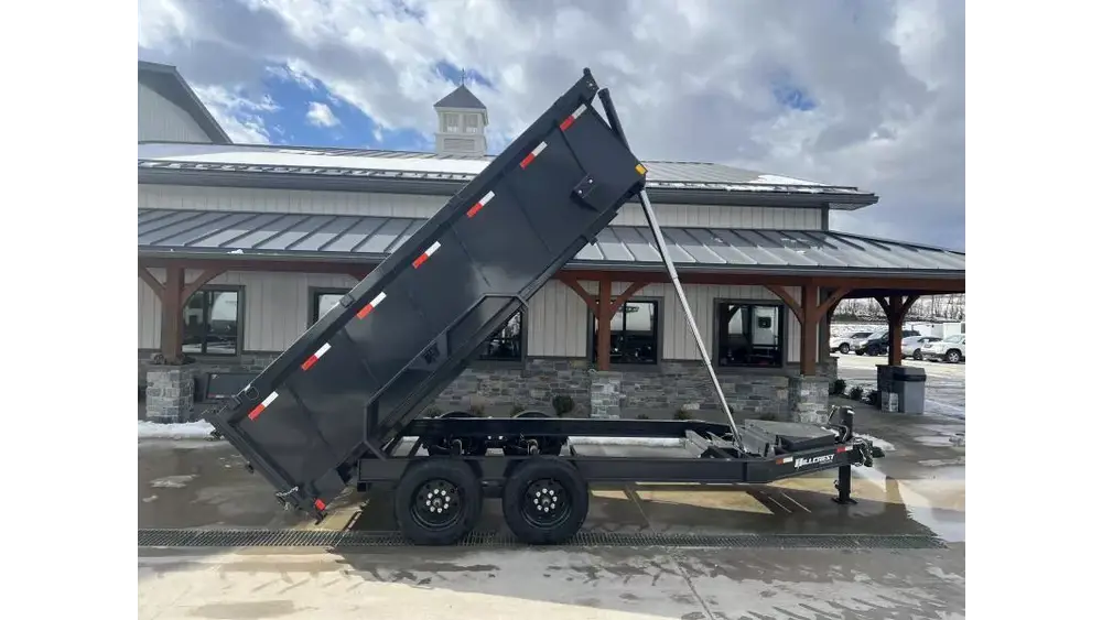 2026 Hillcrest Trailers 7x16 High Side Dump Trailer 17600# GVW - front view