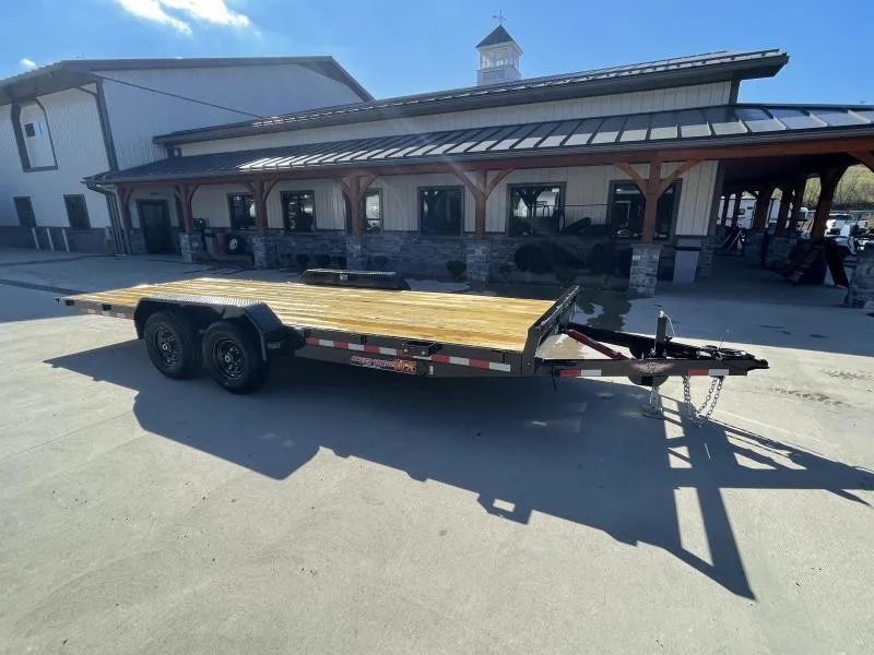 2025 H&H 7x20 Manual Tilt Car Hauler Trailer 9990# GVW - front view