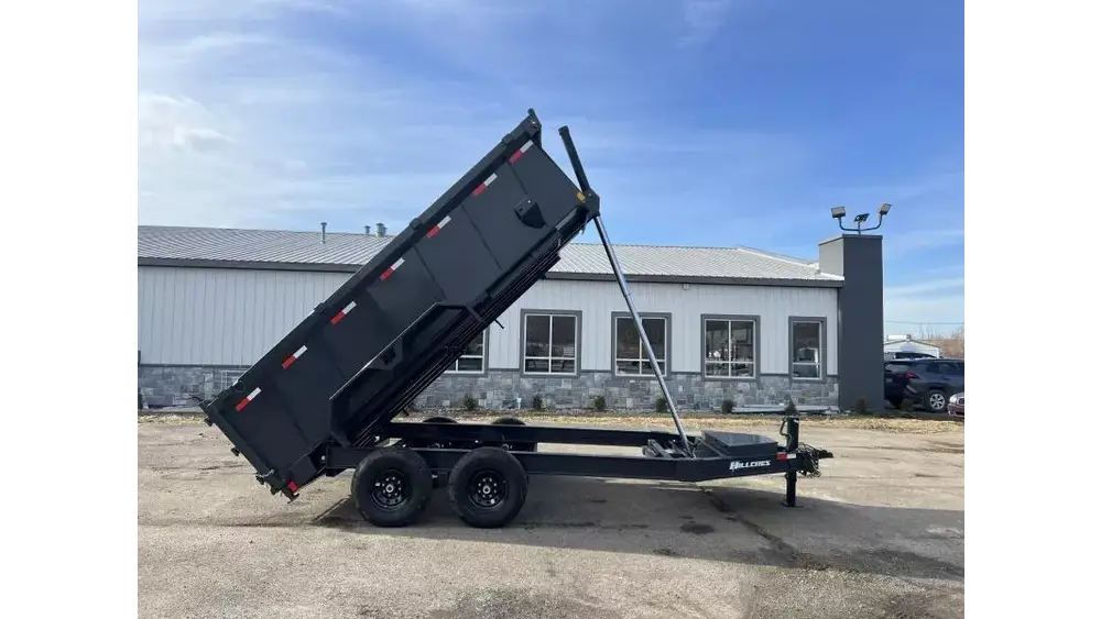 2026 Hillcrest Trailers 14000 GVW 40in High Sides Dump Trailer - Tele Hoist, I-Beam Frame, 7GA Floor - front view