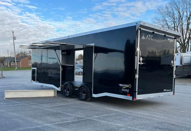 Enclosed ATC Car Trailer 2026 24ft. Aluminum ROM 400 w/Large Escape Door & Aluminum Wheels 5948