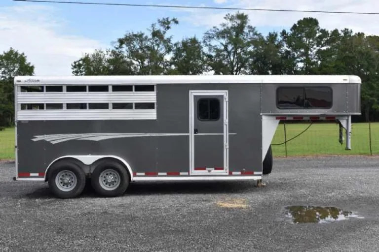 2018 Adam Trailers 7304GN 3 Horse Trailer
