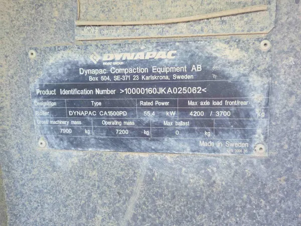 2019 Dynapac CA 1500PD